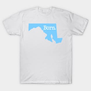 Maryland Born MD Blue T-Shirt